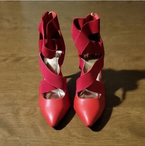 Liliana Red Strappy Heels